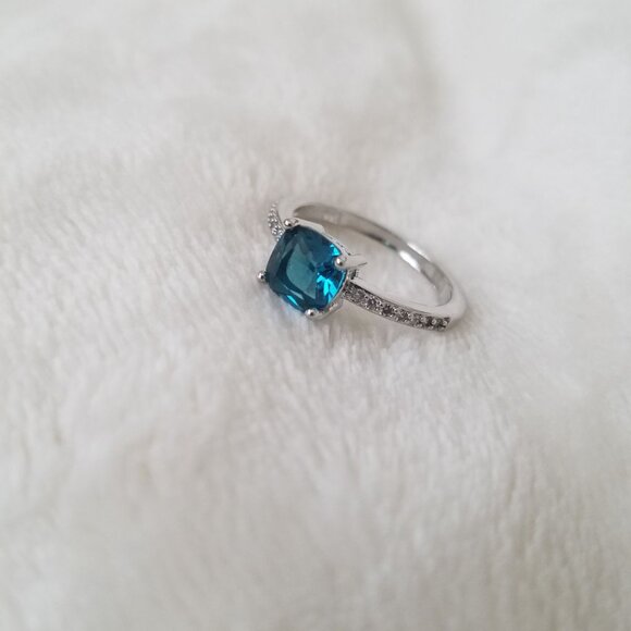 London Blue Topaz Ring 925 Sterling Silver - Picture 4 of 6